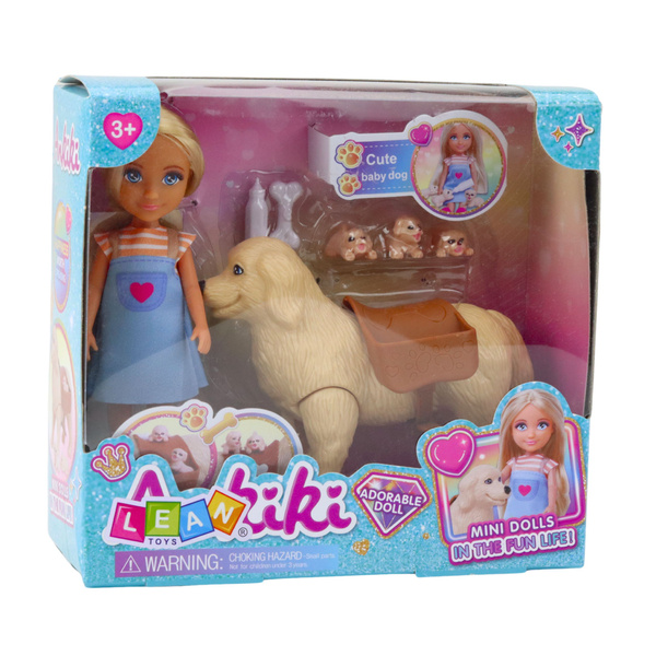 Ankiki Hunde-Minipuppenset mit Tasche, Welpenknochen