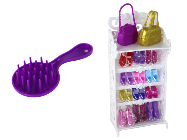 Lucy Doll Lila Glitzerkleid-Set mit Schuhen