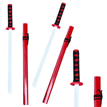 Holz-Katana-Schwertspiel-Trainingsrequisite, Rot, 70 cm