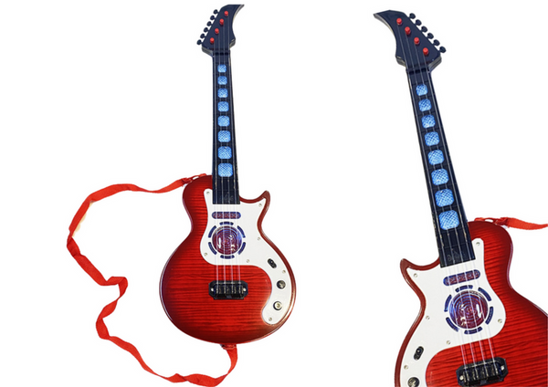 Electric Guitar For Kids Lights Melodies Red