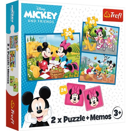 Puzzle - 2in1 + memos - Meet the heroes of Disney Trefl 93344