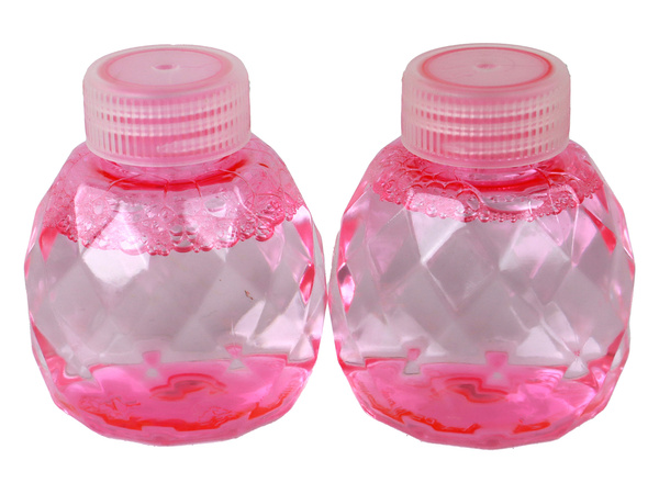 Seifenblasen, Lichter, Geräusche, rosafarbener Zauberstab