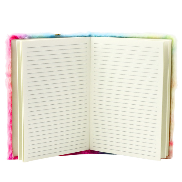 Plush Notebook Notebook Lined Unicorn with Golden Horn A5 80 Sheets