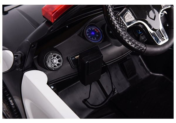 Police Electric Ride-On Car - White