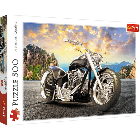 Puzzle 500 pcs. Black motorcycle 37384