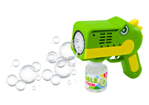 Green Dinosaur Light Bubble Gun