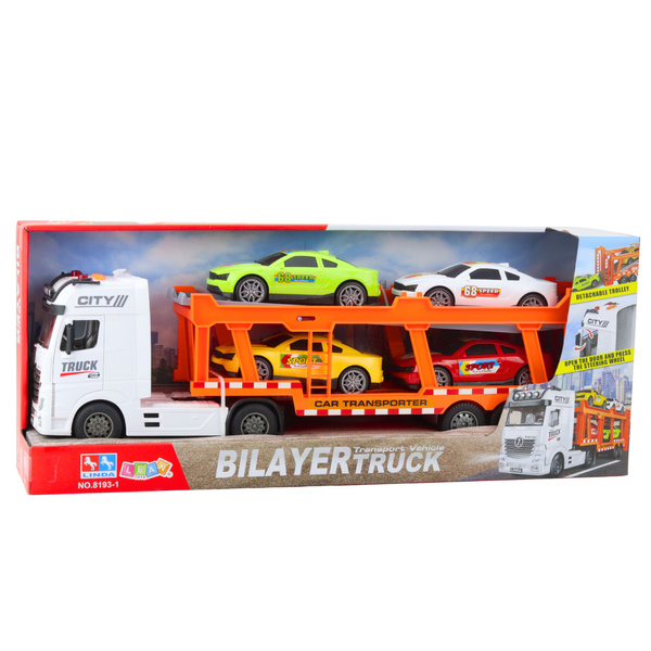 Lora Truck Abschleppwagen Set 4 Autos Öffnen Türen Lichter Sounds