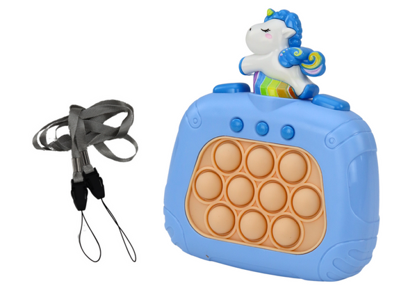 Batteriebetriebenes Einhorn-Pop-It-Sensorspiel, Lichter, Geräusche, Rosa