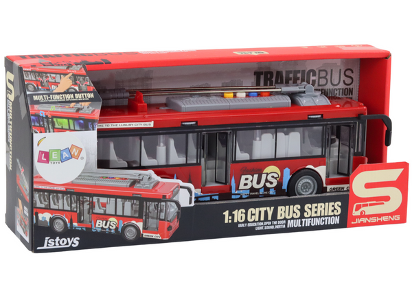 Trolleybus Bus 1:16 Lichter Geräusche Fahren Rot
