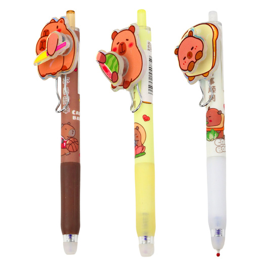 Capybara Gel Pen With Rotating Element Blue Ink 14.5cm Mix