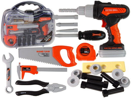 Heimwerker-Set im Koffer Werkzeuge Bohrmaschine Akku-Bohrmaschine Schraubendreher