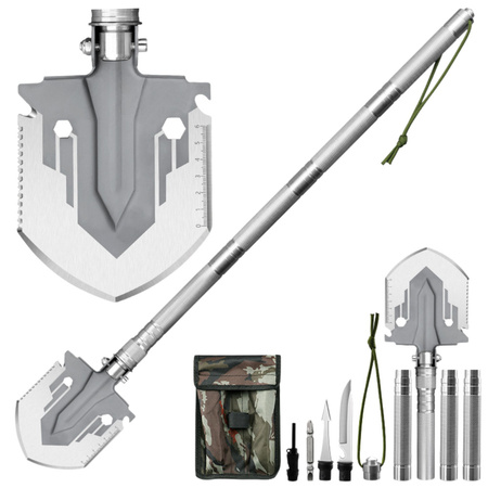 Militärschaufel 16 in 1 Taktisches Überlebenswerkzeug Messer Feuerstarter Hackmesser