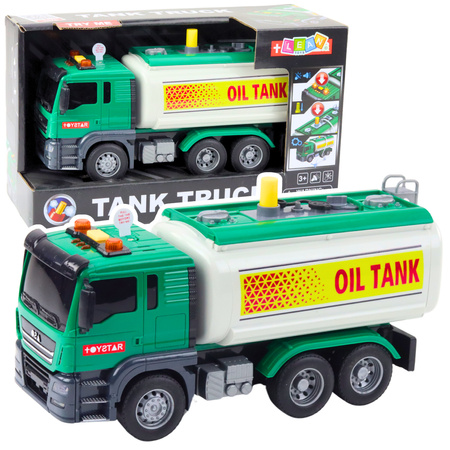 Truck Tanker Water Lights Sounds Green 1:14