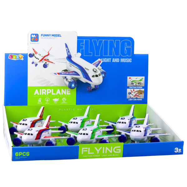 Battery Operated Passenger Plane Lights Sounds Drive Mix