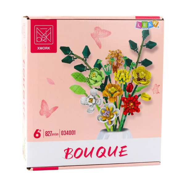 Bausteine Dekorativer Blumenstrauß aus bunten Blumen 827 Stk.