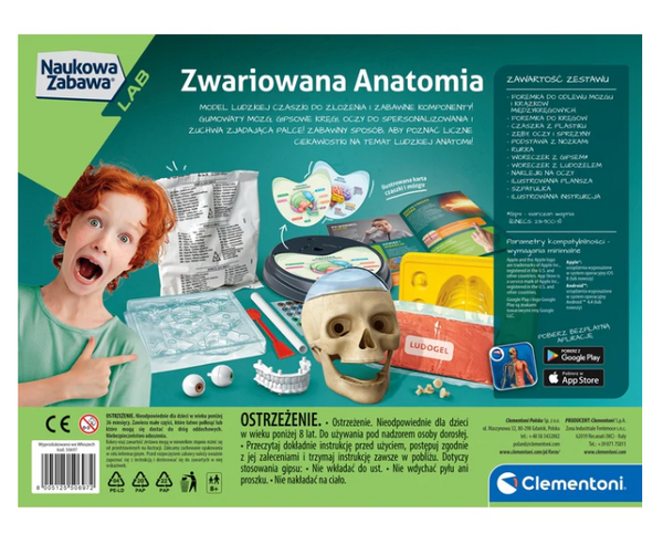 Scientific Fun Crazy Anatomy Kit Polish Language Clementoni 50697