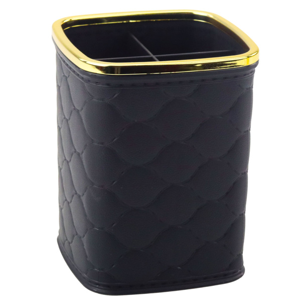 Brush Organizer, Four Compartments, Black, 12 x 9.5cm