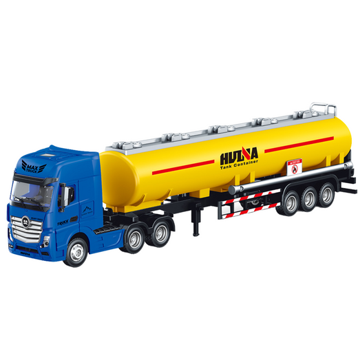 Bewegliche Elemente eines Tankwagens aus Metall, Gelb, 1:50