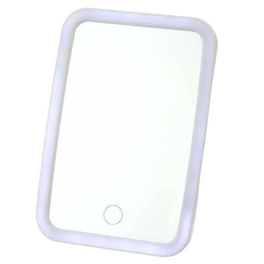 Lusterko Kosmetyczne Podświetlane LED Do Makijażu Bezprzewodowe Białe