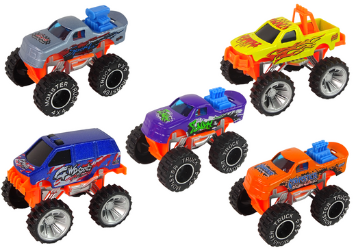 Terrain Cars Resorak Monster Truck Fahrzeug Set Verschiedene Farben 9tlg.