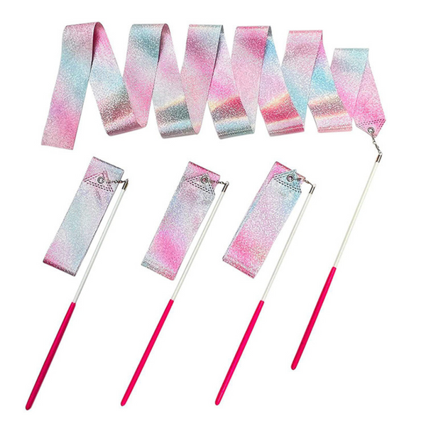 Gymnastikband für Tanzübungen Rosa Violett Blau Glänzend