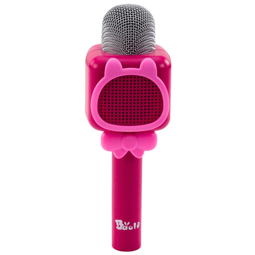 Drahtloses Bluetooth-Mikrofon für Karaoke-Aufnahmen, Sprachwechsler, Pink