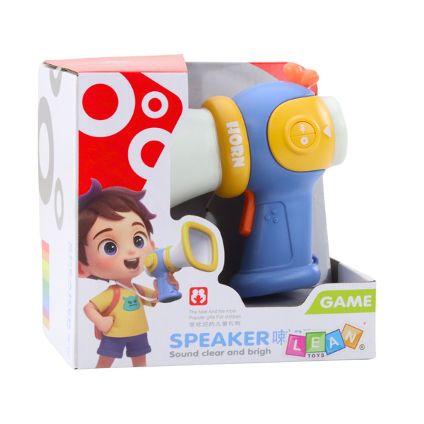 Megafon für Kinder mit Stimmverzerrer und Lichteffekten (blau)