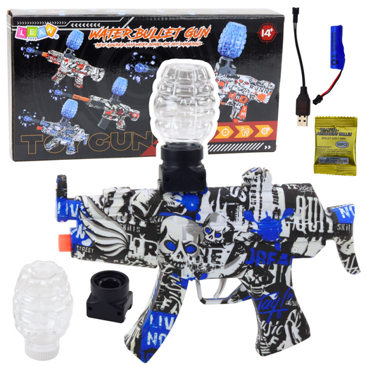 Electric Water Ball Gun Graffiti White Blue