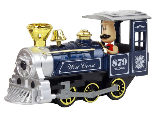 Motorisierte Lokomotive, Dampflokomotive, Mischung aus Aluminium-Soundlichtern