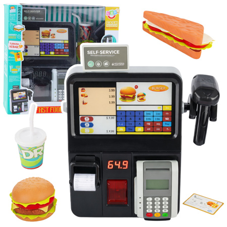 Self-service checkout terminal scanner lights sounds