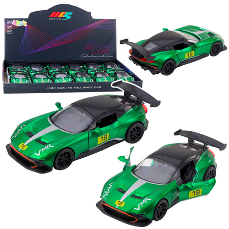Sports Car Metal Race Drive Opening Doors Green 1:32