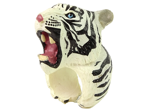 Hand Ring Educational Animals Tiger White