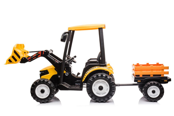 Battery-operated tractor with trailer Hercules Yellow 24V