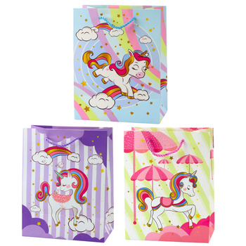 Children's Gift Bag Unicorn Colorful 23 x 16 x 10 cm