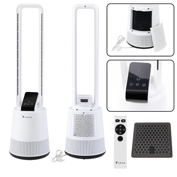 Wentylator Bezłopatkowy Podłogowy Oscylacja Timer Wyświetlacz LCD PILOT