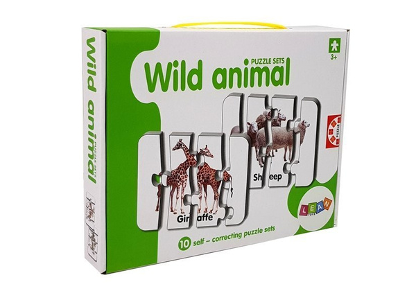 Educational Puzzle Wild Animals Puzzle 10 English Connections