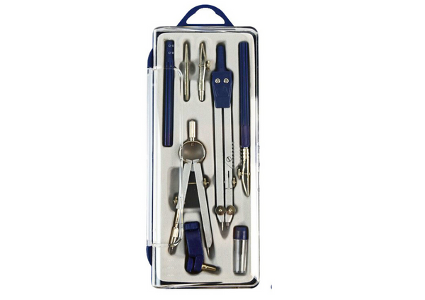 Geometric Drawing Set Technical Compass Organizer 9 pcs.