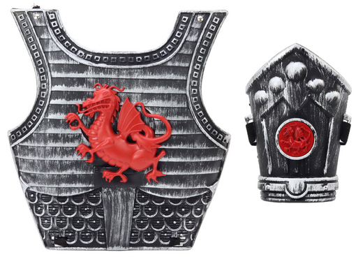 Outfit Samurai Ritter Kostüm Set Rüstung Schwert Armband