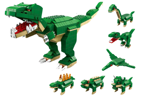 Bausteine Dinosaurier 6in1 DIY Dinosaurier Set 1000 tlg.