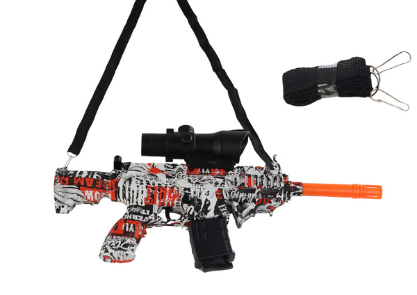 M416 Water Bullet Rifle, Range 18m, Red Grafiti