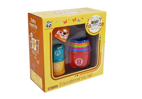 Pyramid Cups for Babies with Numbers