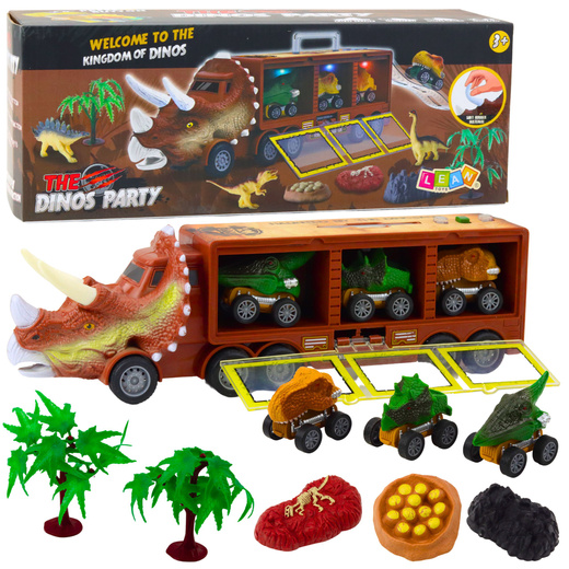 LKW Dinosaurier Triceratops Autos Dinosaurier Launcher Braun