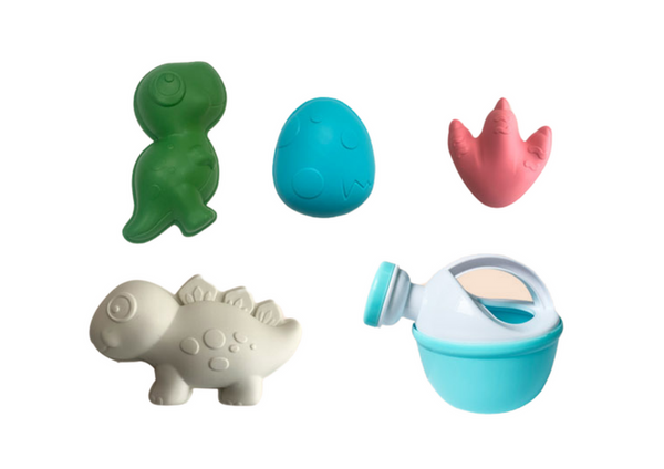 Sandspielzeug-Set, Muldenkipper, Eimerformen, Dinosaurier