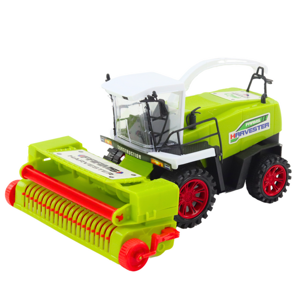 Toy Agricultural Combine Harvester Movable With Drive Green