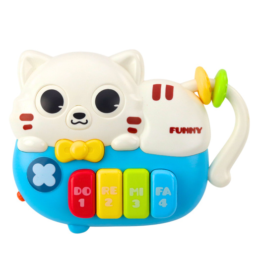 Mini Piano for Toddlers Kitten Blue Lights Sounds