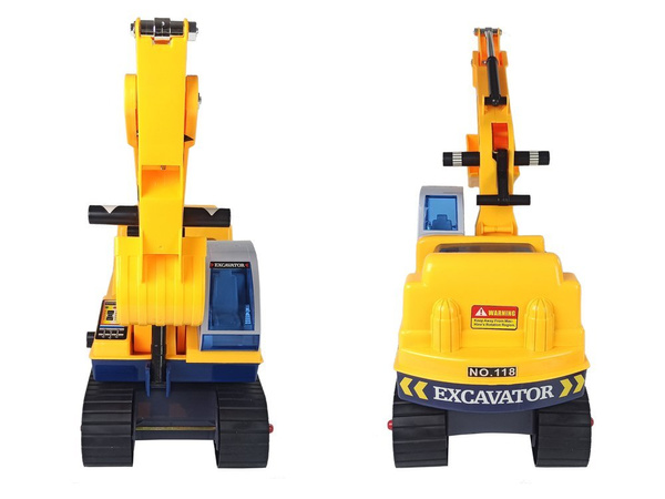 Big Excavator Construction Rider Helmet Yellow