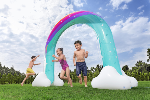 Aufblasbarer Regenbogen-Wasservorhang 221 x 71 x 19 cm Bestway 52732