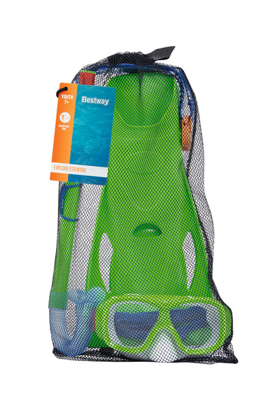 Diving Set Mask, Snorkel, Fins Green Bestway 25019