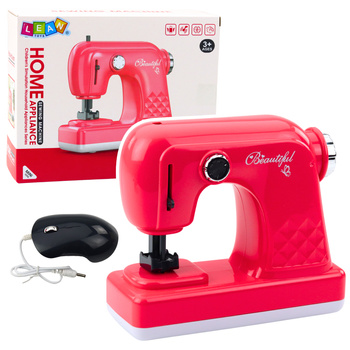 Toy Sewing Machine With Mouse For Kids Light Pink
