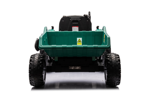 HC-306 Battery Operated Tractor With Trailer Dark Green 24V